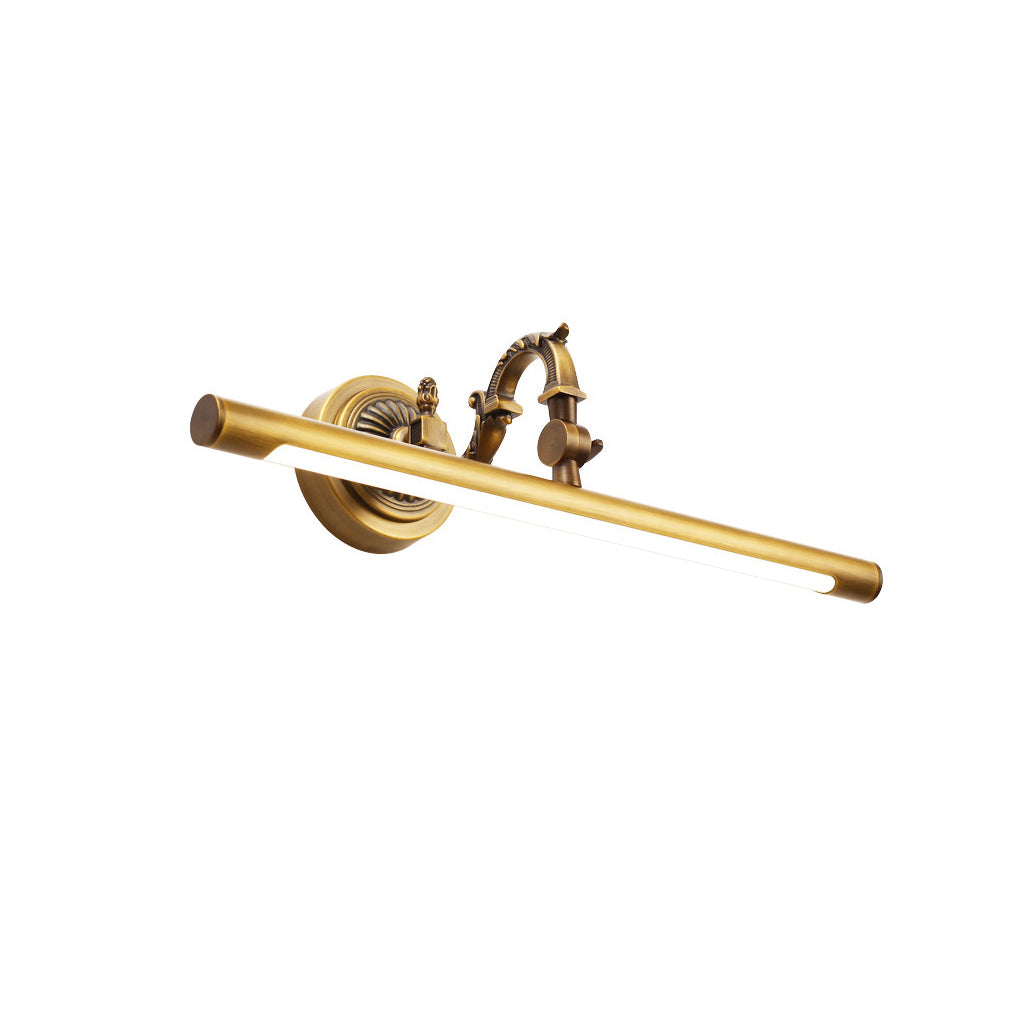 Indoor Wall Lamp Brass Body Integrated LED | Minimalist Linear Design for Bathroom Mirror Bedroom and Hallway Lighting