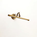 Indoor Wall Lamp Brass Body Integrated LED | Minimalist Linear Design for Bathroom Mirror Bedroom and Hallway Lighting