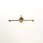 Indoor Wall Lamp Brass Body Integrated LED | Minimalist Linear Design for Bathroom Mirror Bedroom and Hallway Lighting