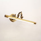 Indoor Wall Lamp Brass Body Integrated LED | Minimalist Linear Design for Bathroom Mirror Bedroom and Hallway Lighting
