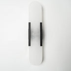 Wall Lamp Alabaster Metal | Modern Svelte Design | Natural Stone Veining for Warm Ambient Interior Lighting Effects and Decor