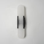 Wall Lamp Alabaster Metal | Modern Svelte Design | Natural Stone Veining for Warm Ambient Interior Lighting Effects and Decor