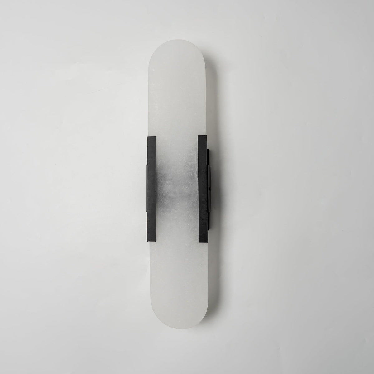 Wall Lamp Alabaster Metal | Modern Svelte Design | Natural Stone Veining for Warm Ambient Interior Lighting Effects and Decor