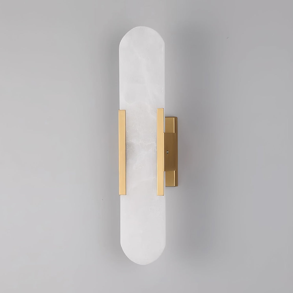 Wall Lamp Alabaster Metal | Modern Svelte Design | Natural Stone Veining for Warm Ambient Interior Lighting Effects and Decor