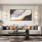 Wall Lamp Alabaster Metal | Modern Svelte Design | Natural Stone Veining for Warm Ambient Interior Lighting Effects and Decor