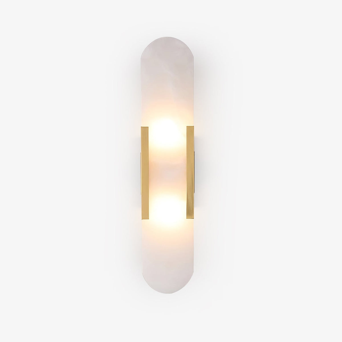 Wall Lamp Alabaster Metal | Modern Svelte Design | Natural Stone Veining for Warm Ambient Interior Lighting Effects and Decor