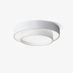 Flush Mount Ceiling Light Iron Metal Acrylic | Double Layer Cylinder Design | Integrated LED Energy Efficient Interior Lamp