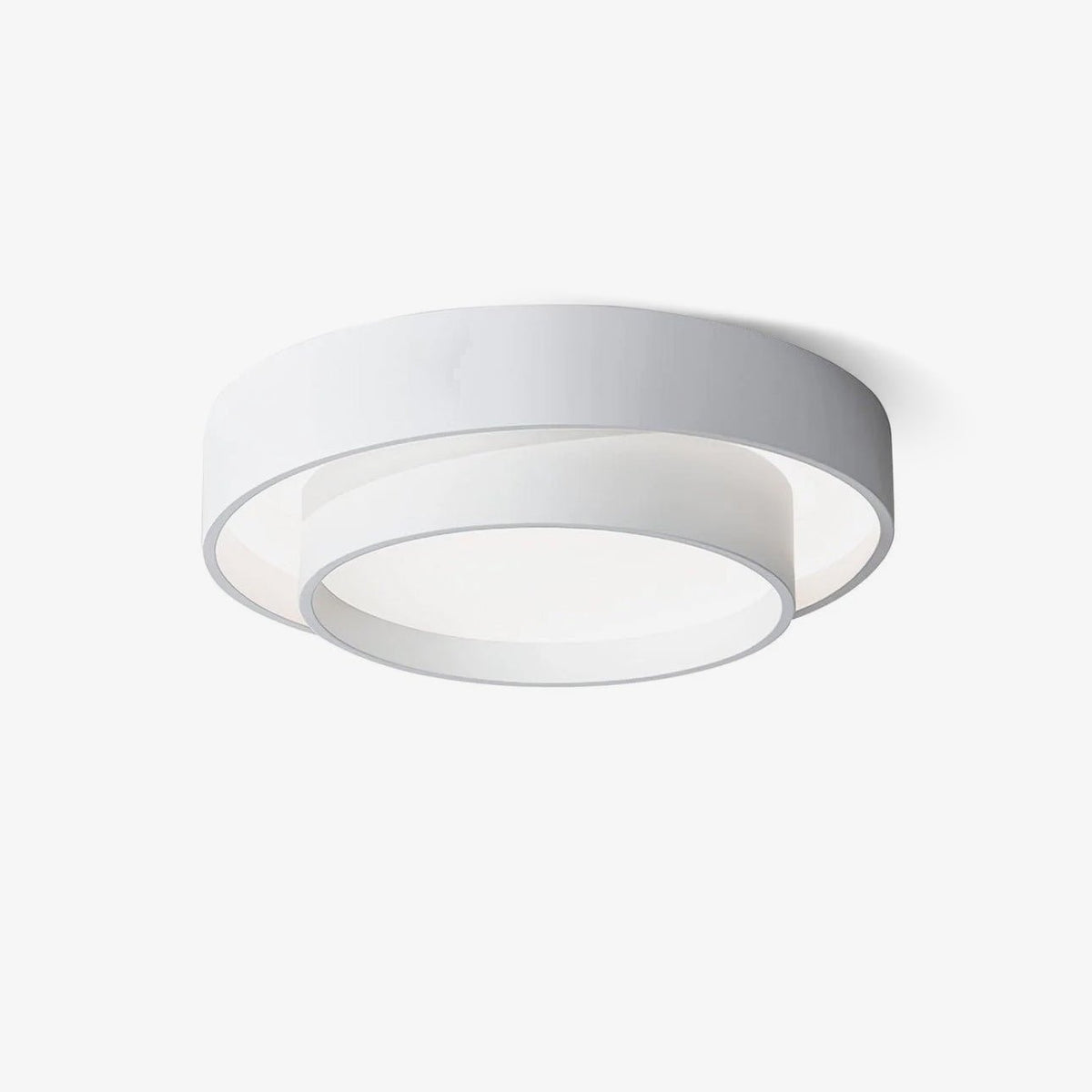 Flush Mount Ceiling Light Iron Metal Acrylic | Double Layer Cylinder Design | Integrated LED Energy Efficient Interior Lamp