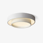 Flush Mount Ceiling Light Iron Metal Acrylic | Double Layer Cylinder Design | Integrated LED Energy Efficient Interior Lamp