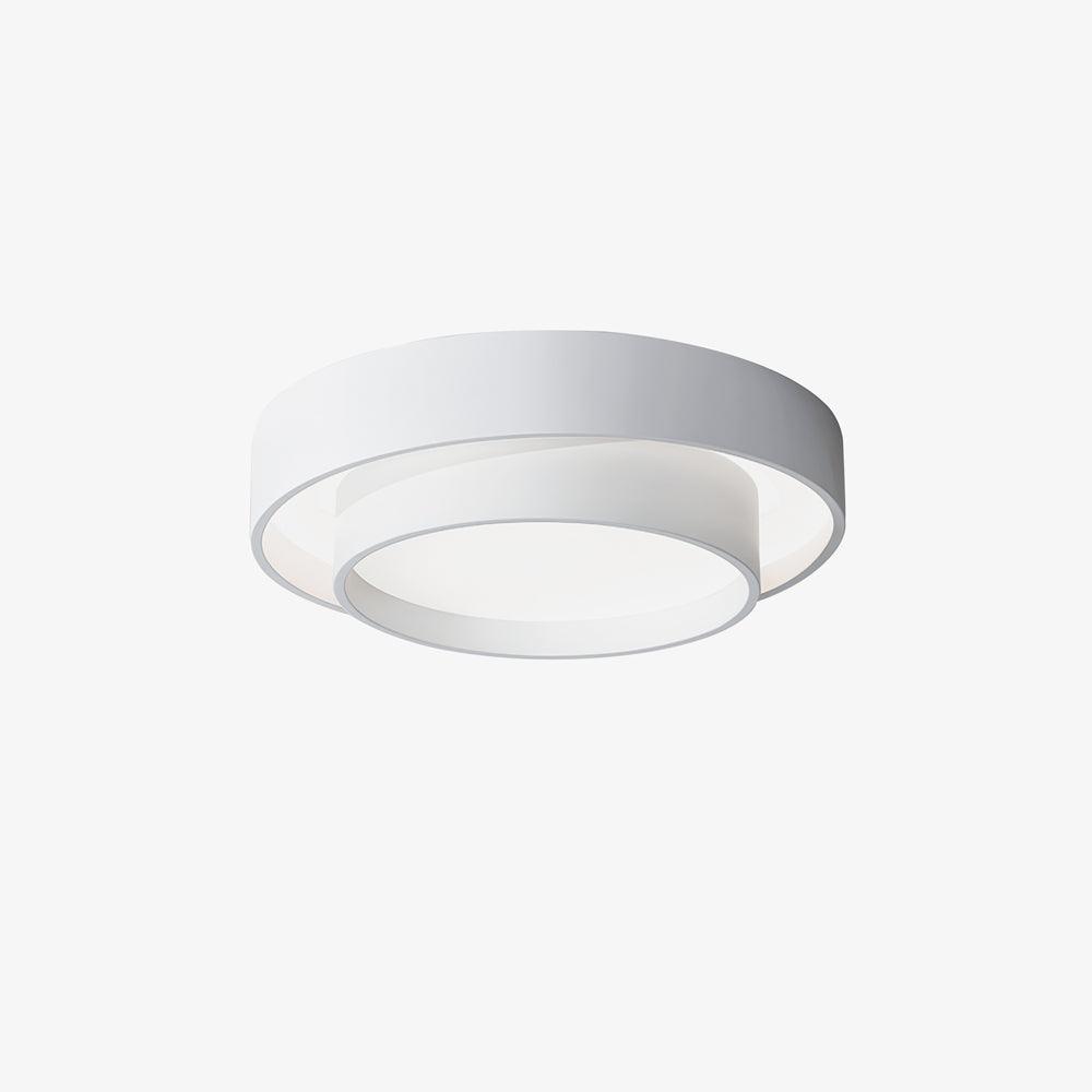 Flush Mount Ceiling Light Iron Metal Acrylic | Double Layer Cylinder Design | Integrated LED Energy Efficient Interior Lamp
