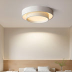 Flush Mount Ceiling Light Iron Metal Acrylic | Double Layer Cylinder Design | Integrated LED Energy Efficient Interior Lamp