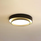 Flush Mount Ceiling Light Iron Metal Acrylic | Double Layer Cylinder Design | Integrated LED Energy Efficient Interior Lamp