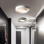 Flush Mount Ceiling Light Iron Metal Acrylic | Double Layer Cylinder Design | Integrated LED Energy Efficient Interior Lamp