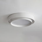 Flush Mount Ceiling Light Iron Metal Acrylic | Double Layer Cylinder Design | Integrated LED Energy Efficient Interior Lamp
