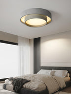 Flush Mount Ceiling Light Iron Metal Acrylic | Double Layer Cylinder Design | Integrated LED Energy Efficient Interior Lamp