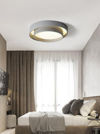 Flush Mount Ceiling Light Iron Metal Acrylic | Double Layer Cylinder Design | Integrated LED Energy Efficient Interior Lamp