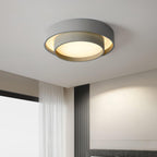 Flush Mount Ceiling Light Iron Metal Acrylic | Double Layer Cylinder Design | Integrated LED Energy Efficient Interior Lamp