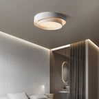 Flush Mount Ceiling Light Iron Metal Acrylic | Double Layer Cylinder Design | Integrated LED Energy Efficient Interior Lamp