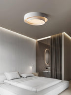 Flush Mount Ceiling Light Iron Metal Acrylic | Double Layer Cylinder Design | Integrated LED Energy Efficient Interior Lamp