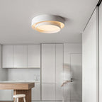 Flush Mount Ceiling Light Iron Metal Acrylic | Double Layer Cylinder Design | Integrated LED Energy Efficient Interior Lamp