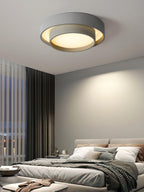 Flush Mount Ceiling Light Iron Metal Acrylic | Double Layer Cylinder Design | Integrated LED Energy Efficient Interior Lamp