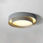 Flush Mount Ceiling Light Iron Metal Acrylic | Double Layer Cylinder Design | Integrated LED Energy Efficient Interior Lamp