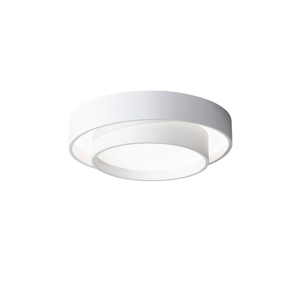 Flush Mount Ceiling Light Iron Metal Acrylic | Double Layer Cylinder Design | Integrated LED Energy Efficient Interior Lamp
