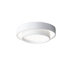Flush Mount Ceiling Light Iron Metal Acrylic | Double Layer Cylinder Design | Integrated LED Energy Efficient Interior Lamp