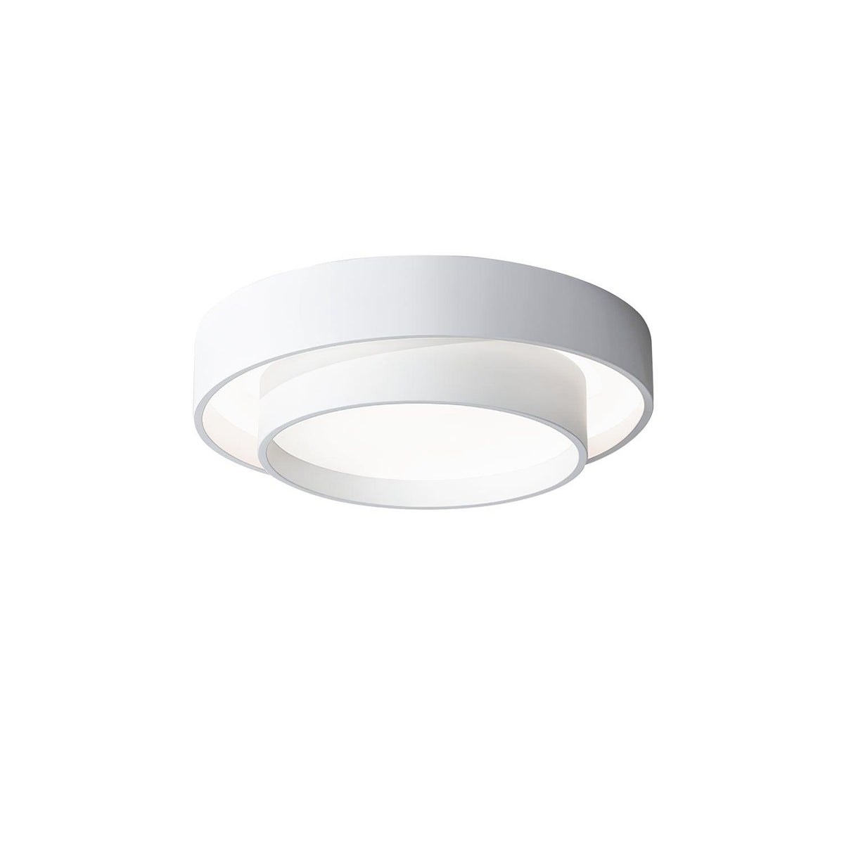 Flush Mount Ceiling Light Iron Metal Acrylic | Double Layer Cylinder Design | Integrated LED Energy Efficient Interior Lamp
