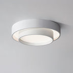 Flush Mount Ceiling Light Iron Metal Acrylic | Double Layer Cylinder Design | Integrated LED Energy Efficient Interior Lamp