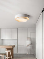 Flush Mount Ceiling Light Iron Metal Acrylic | Double Layer Cylinder Design | Integrated LED Energy Efficient Interior Lamp