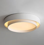 Flush Mount Ceiling Light Iron Metal Acrylic | Double Layer Cylinder Design | Integrated LED Energy Efficient Interior Lamp