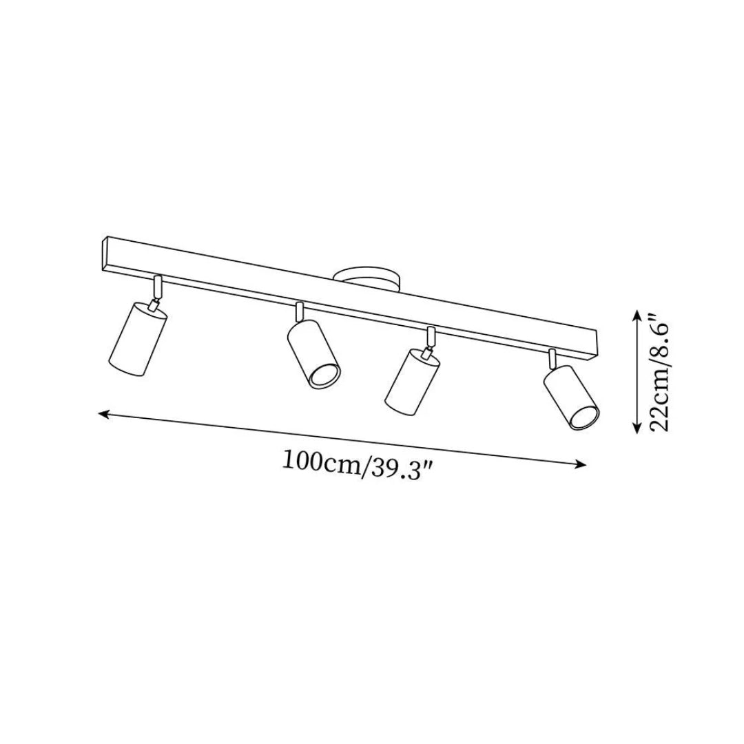 Wooden Adjustable Track Ceiling Light