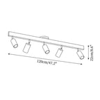 Wooden Adjustable Track Ceiling Light