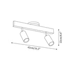 Wooden Adjustable Track Ceiling Light