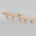 Wooden Adjustable Track Ceiling Light