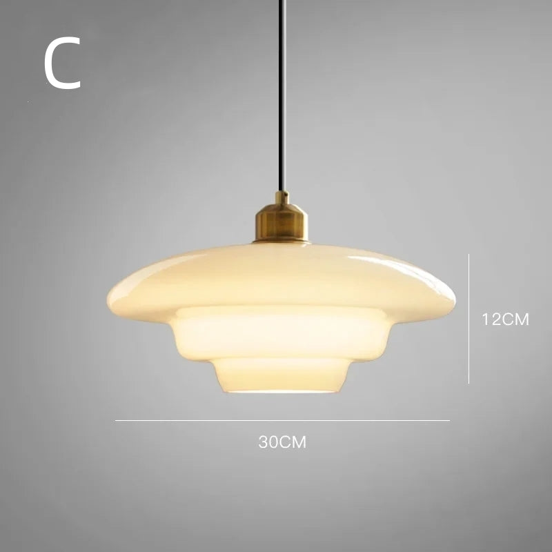 Glass Pendant Light | Nordic Minimalist Style | Soft Ambient Glow for Kitchen Island and Dining Room Modern Interiors