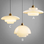 Glass Pendant Light | Nordic Minimalist Style | Soft Ambient Glow for Kitchen Island and Dining Room Modern Interiors