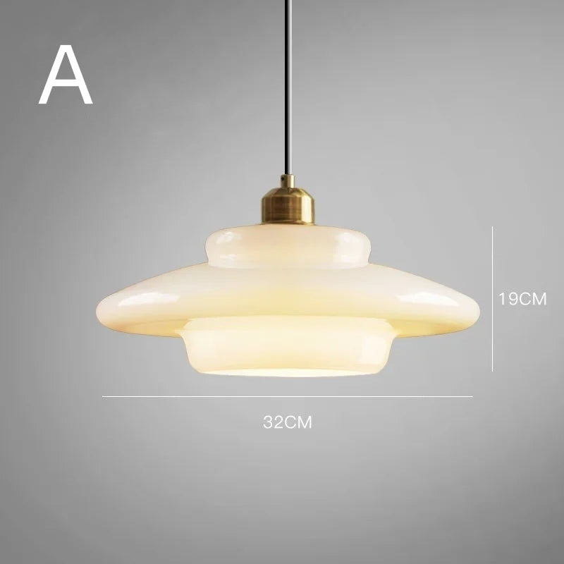 Glass Pendant Light | Nordic Minimalist Style | Soft Ambient Glow for Kitchen Island and Dining Room Modern Interiors