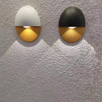 LED Outdoor Wall Lamp Aluminum | 11cm x 15cm | Minimalist Oval Design for Entrances and Patios with Integrated 5W LED
