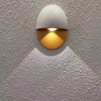 LED Outdoor Wall Lamp Aluminum | 11cm x 15cm | Minimalist Oval Design for Entrances and Patios with Integrated 5W LED