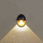 LED Outdoor Wall Lamp Aluminum | 11cm x 15cm | Minimalist Oval Design for Entrances and Patios with Integrated 5W LED