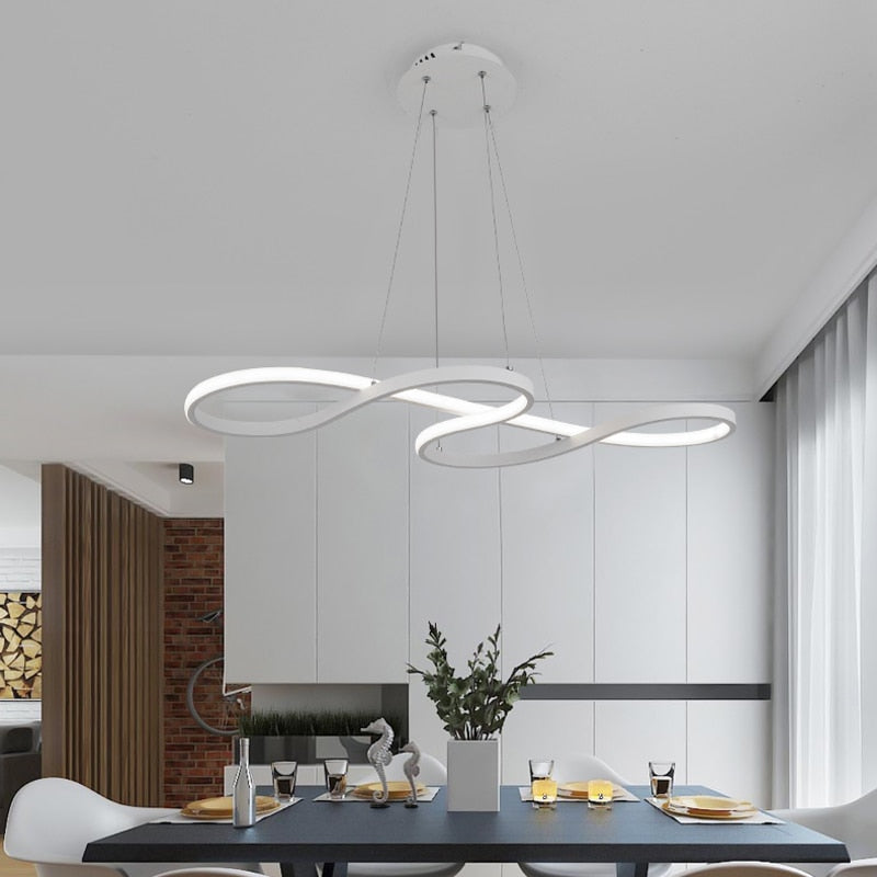 Durell Suspension Linéaire Nordique Noir/Blanc/Or. Chambre - Neutralighting