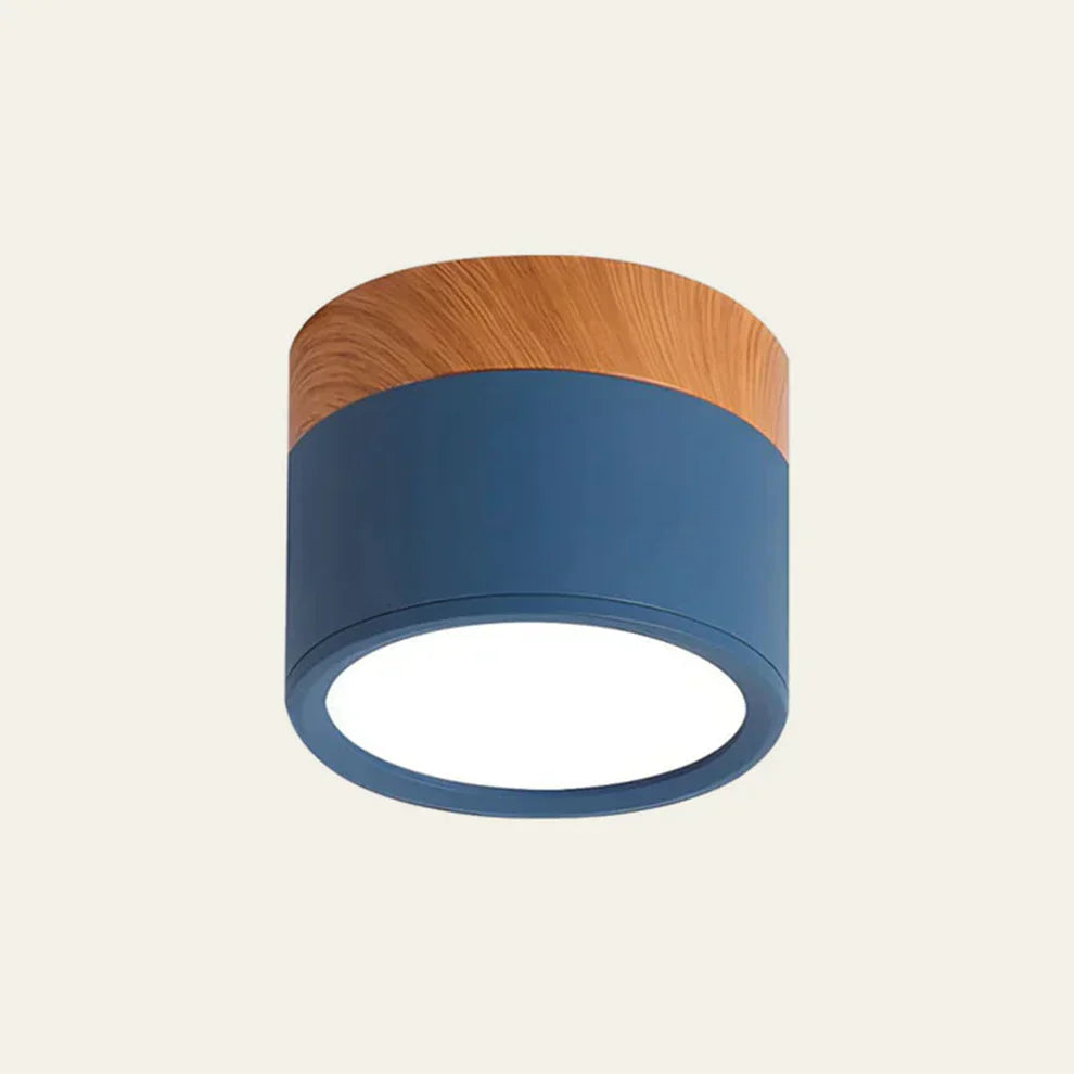 Scandinavian Wooden Round Ceiling Light