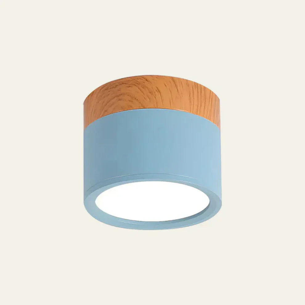 Scandinavian Wooden Round Ceiling Light