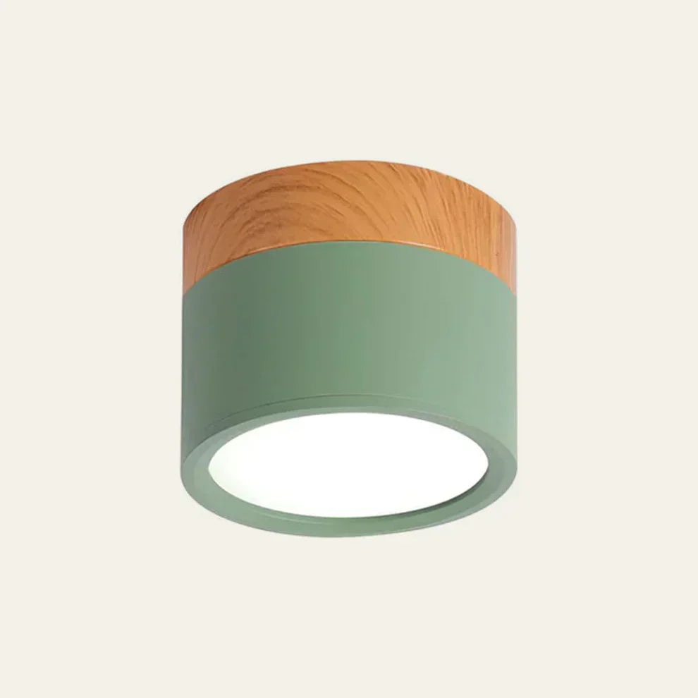 Scandinavian Wooden Round Ceiling Light