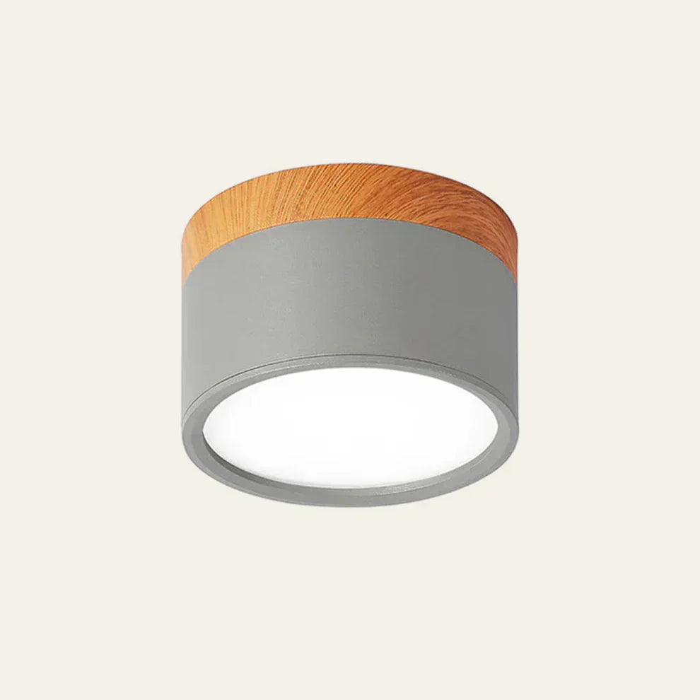 Scandinavian Wooden Round Ceiling Light