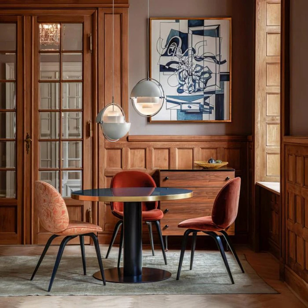 Danish Brass Dome Pendant Light