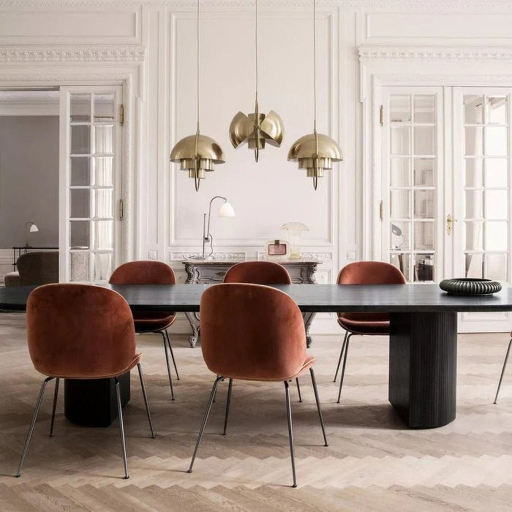 Danish Brass Dome Pendant Light