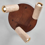 Minimalist Travertine Cylinder Ceiling Light
